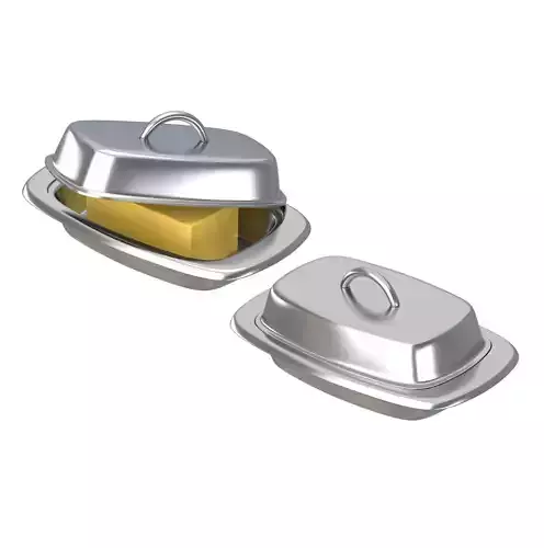 Butter Dish Silver