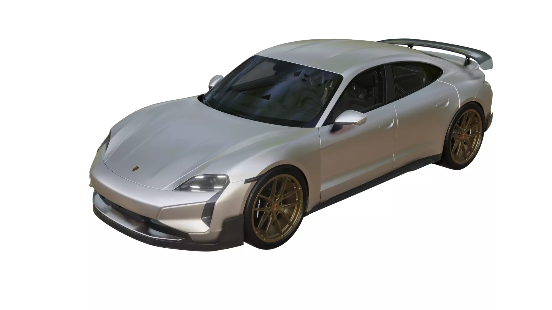 Porsche Taycan Turbo GT 2025 Low-poly 3D model