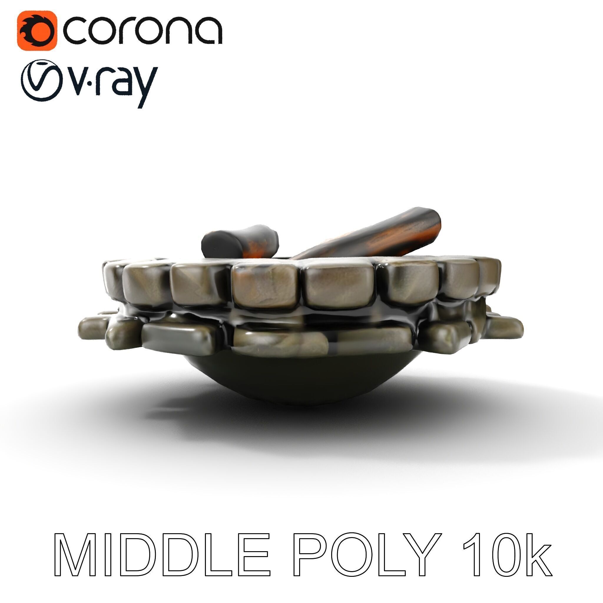 Rustic Campfire Stone Circle Model Pack Low-poly 3D model_6