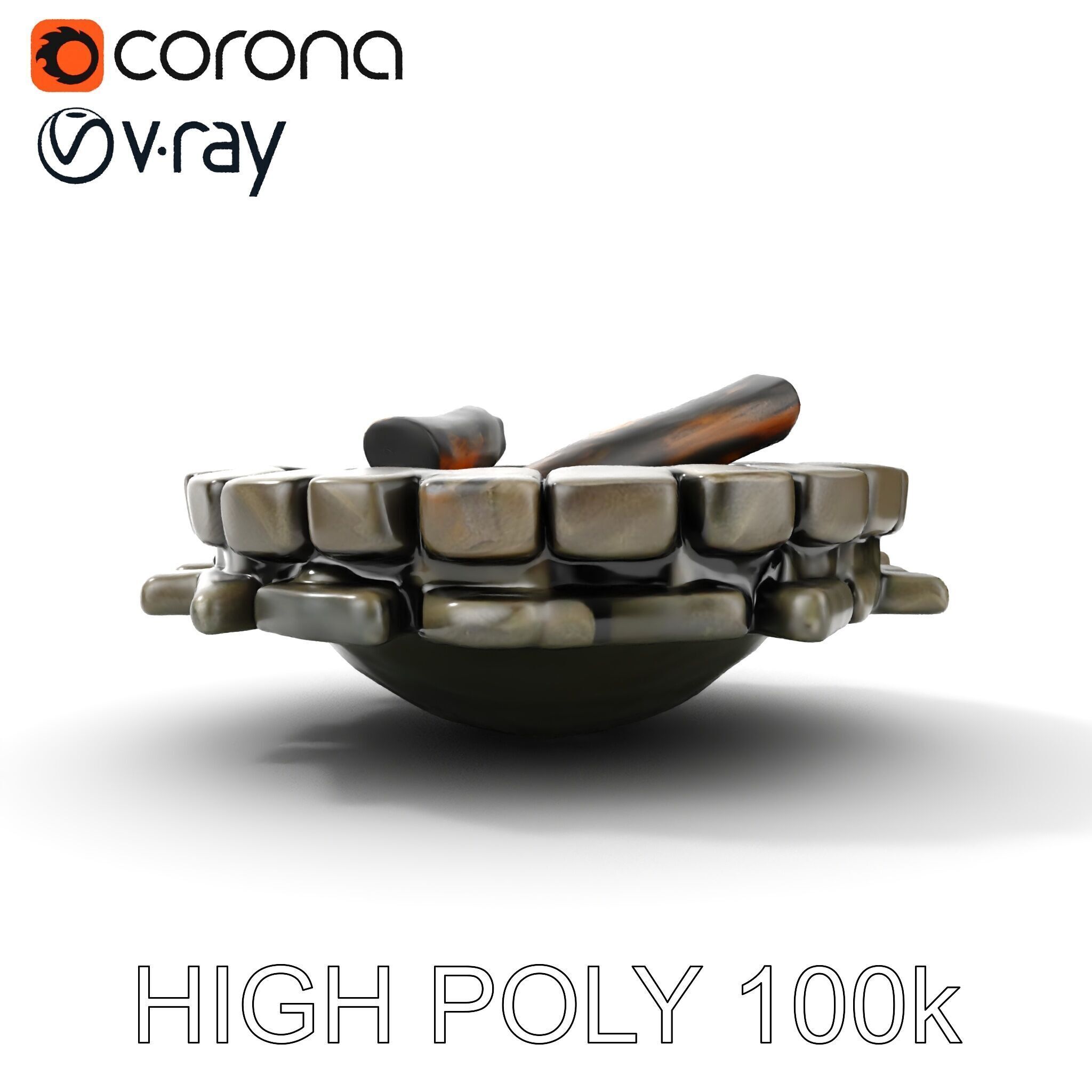 Rustic Campfire Stone Circle Model Pack Low-poly 3D model_13