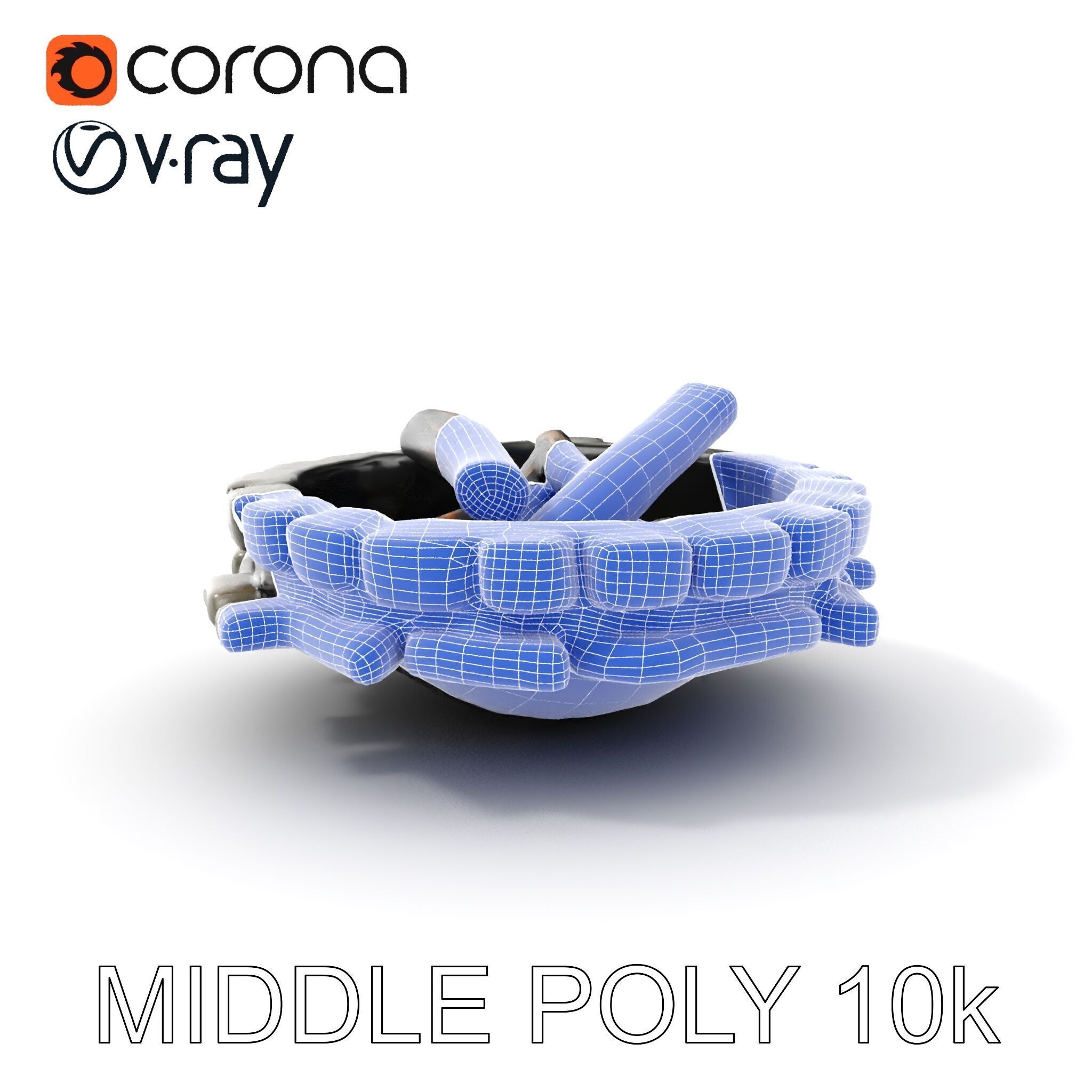 Rustic Campfire Stone Circle Model Pack Low-poly 3D model_24