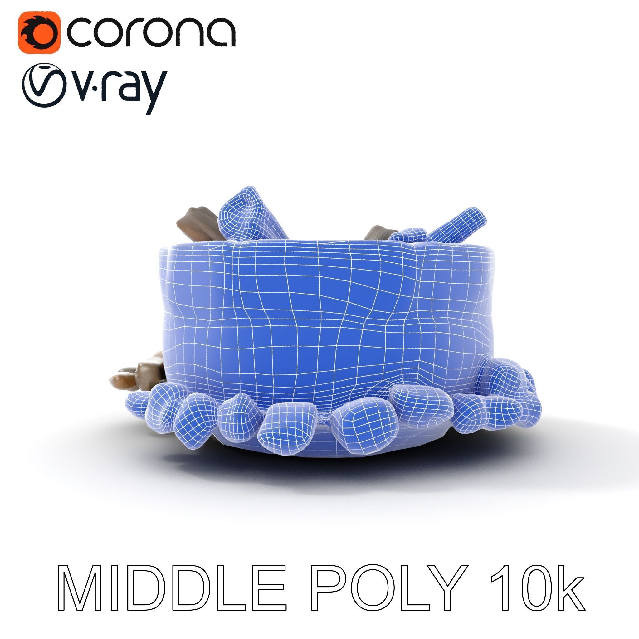 Realistic Stone Fire Pit D Model Pack Low-poly 3D model_21