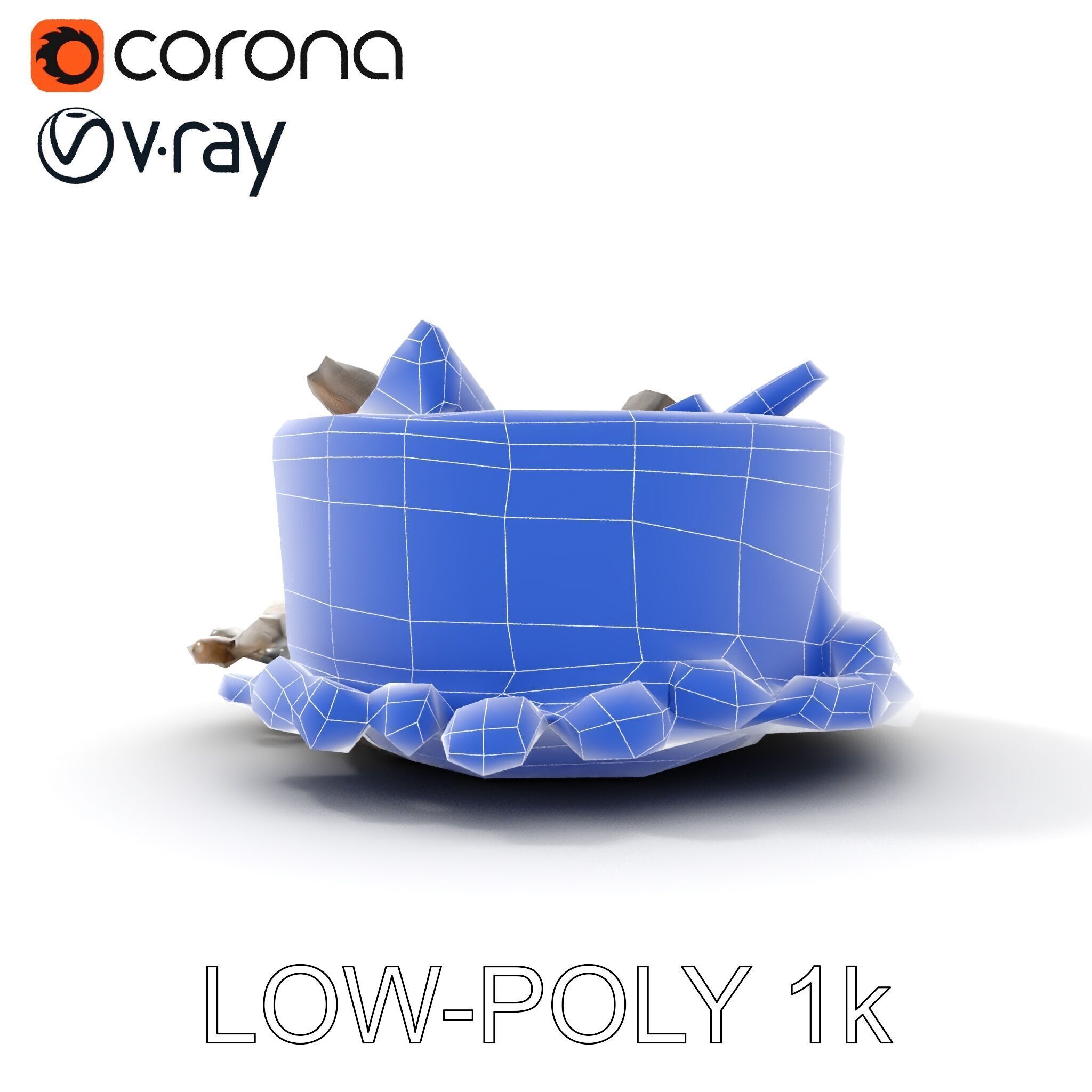 Realistic Stone Fire Pit D Model Pack Low-poly 3D model_31