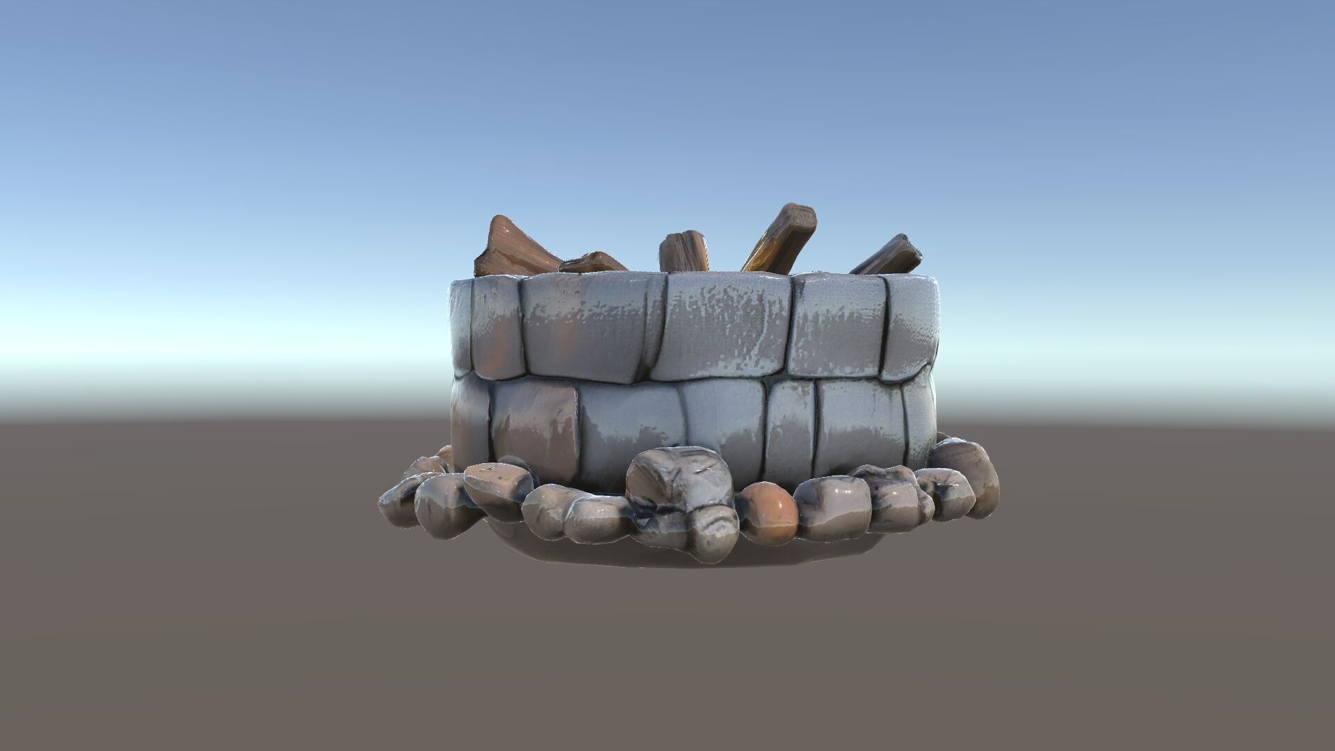 Realistic Stone Fire Pit D Model Pack Low-poly 3D model_33