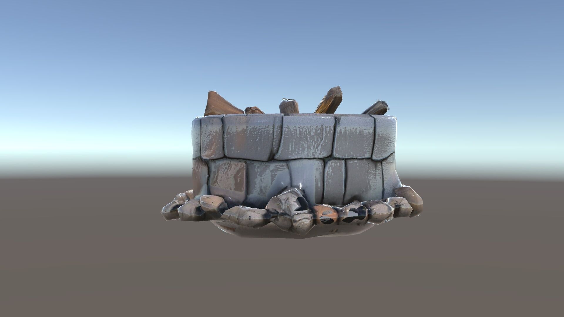 Realistic Stone Fire Pit D Model Pack Low-poly 3D model_34