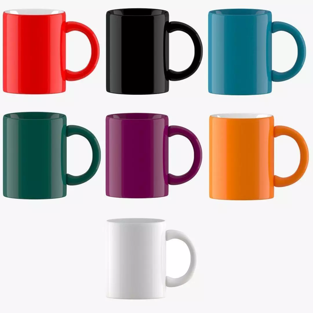 Coffee Mug Collection 3D Model Pack
