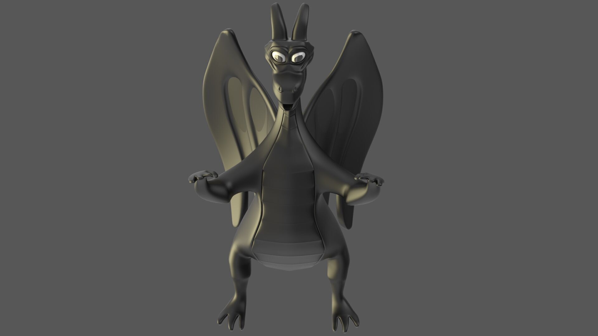 Cartoonish Dragon v3 Low-poly 3D model_2
