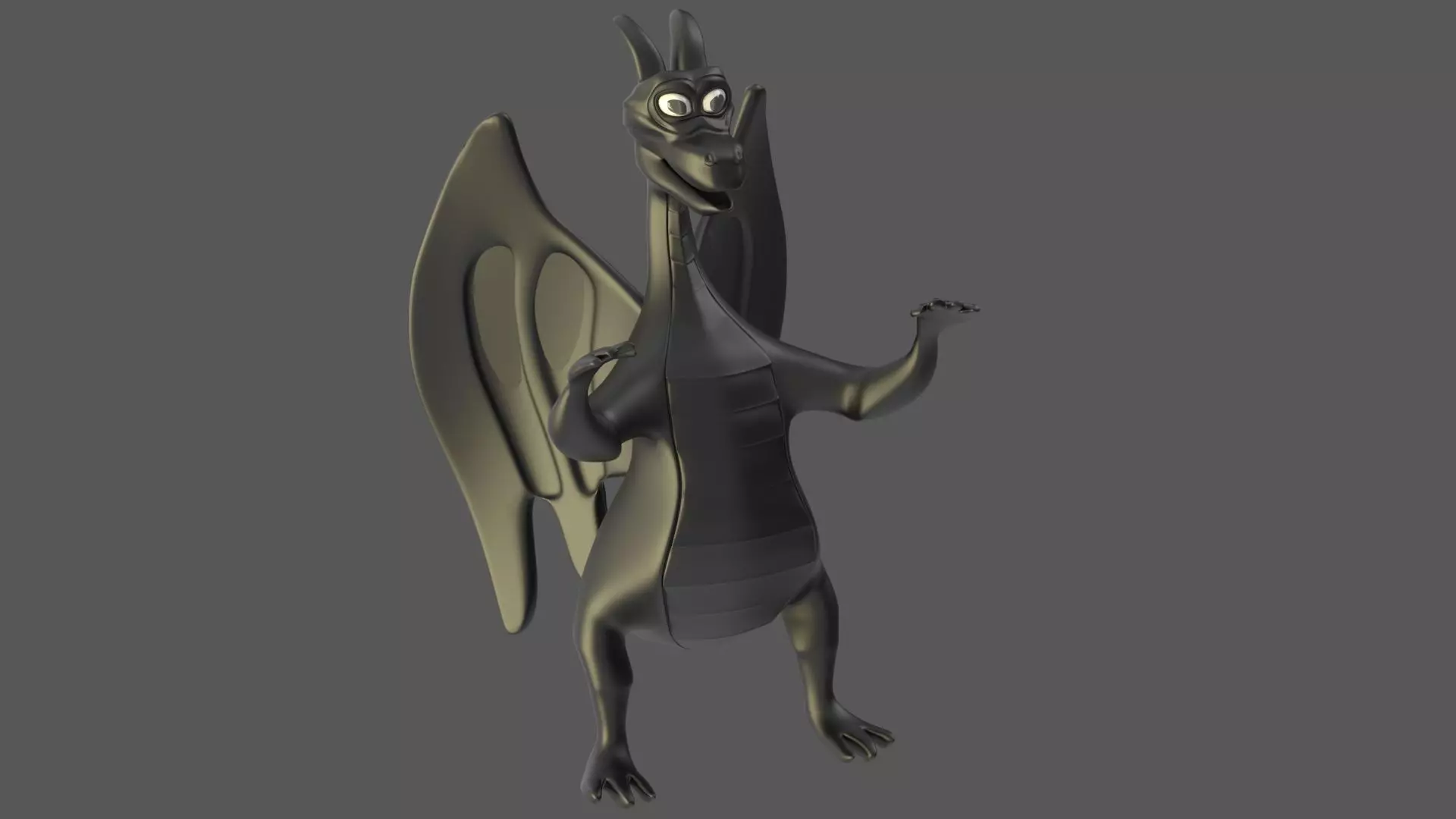 Cartoonish Dragon v3 Low-poly 3D model_0