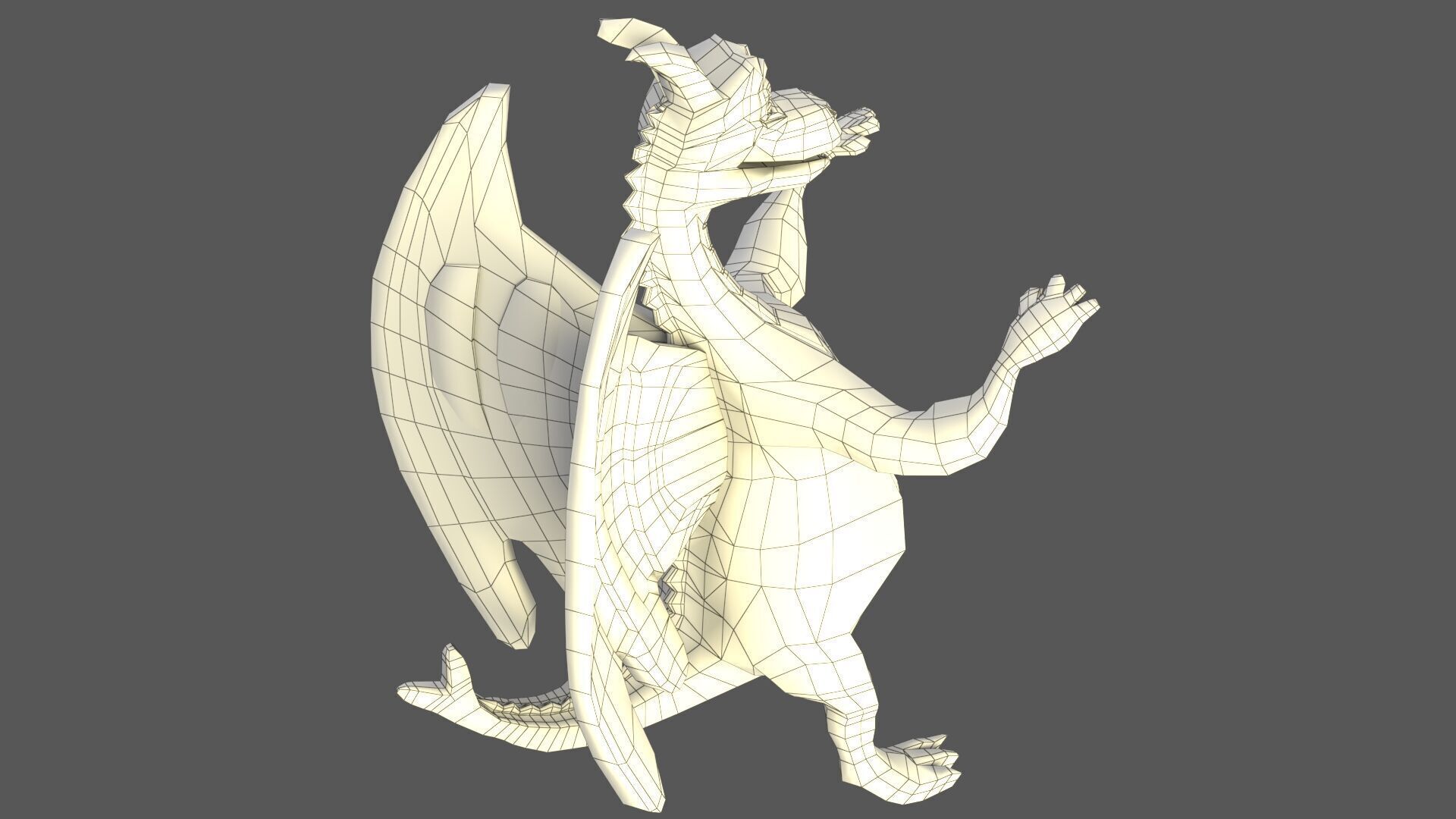 Cartoonish Dragon v3 Low-poly 3D model_7