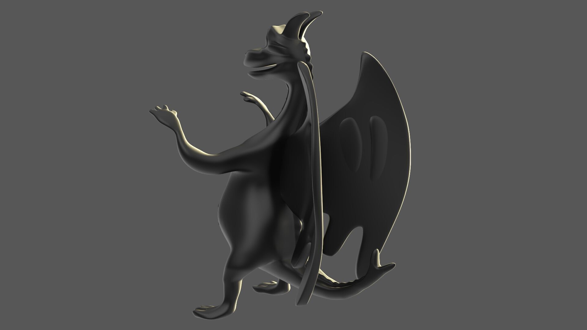 Cartoonish Dragon v3 Low-poly 3D model_4