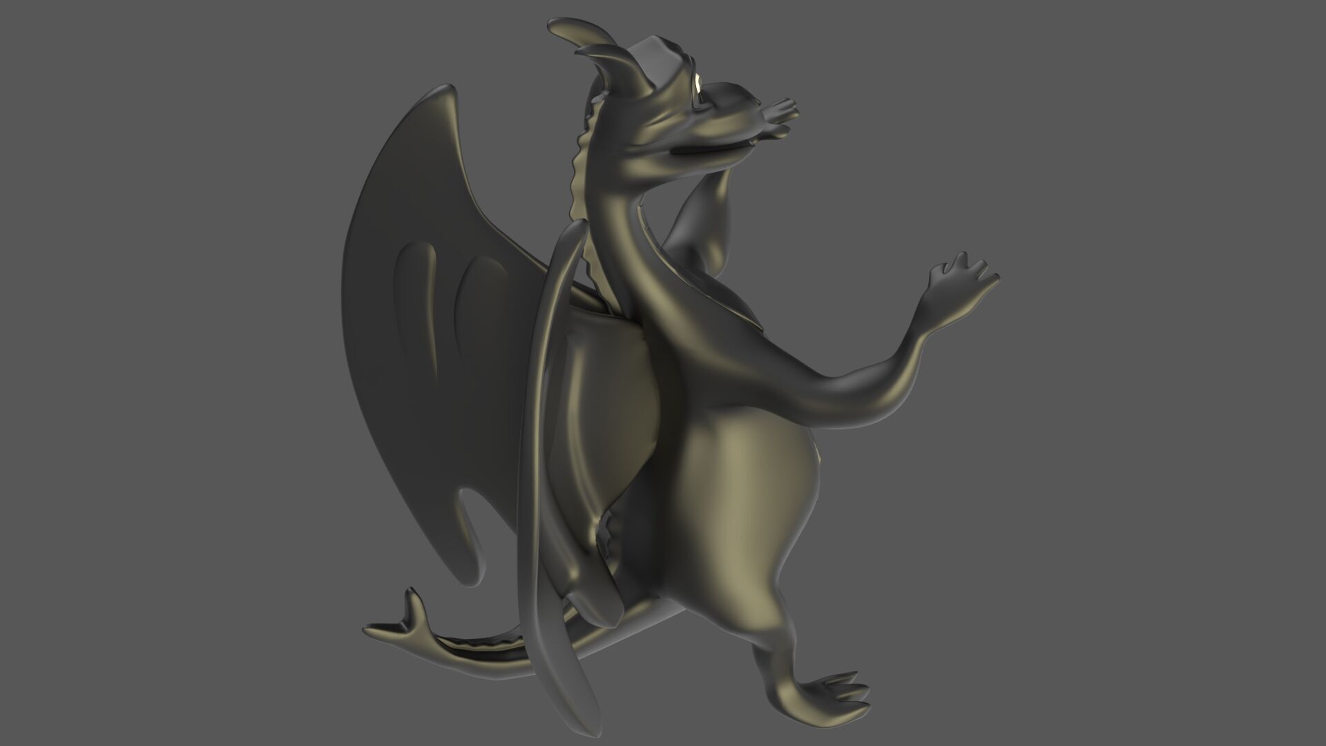 Cartoonish Dragon v3 Low-poly 3D model_3