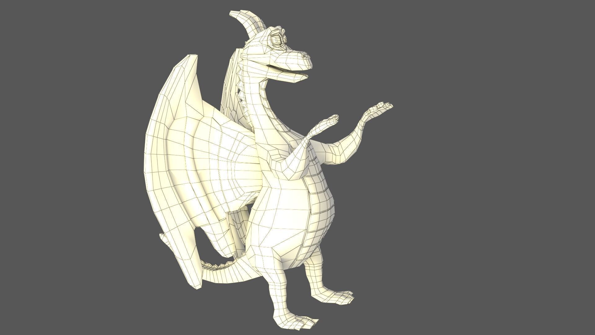 Cartoonish Dragon v3 Low-poly 3D model_6
