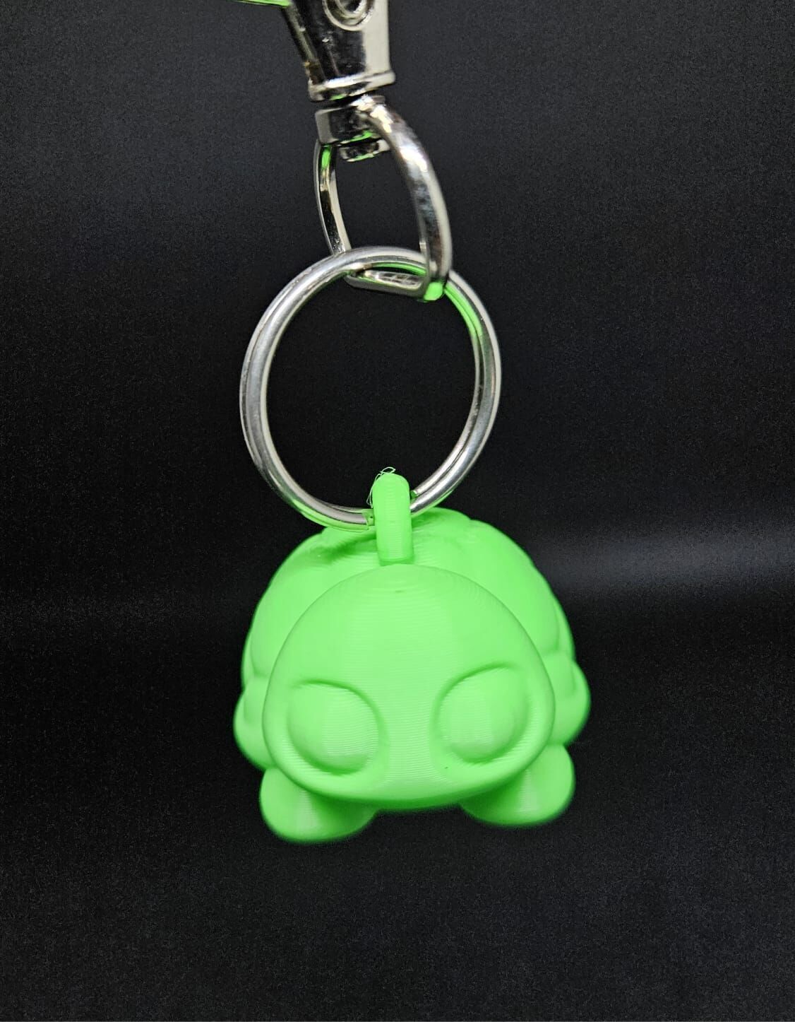Cute Round Turtle and Keychain Version 3D print model_22