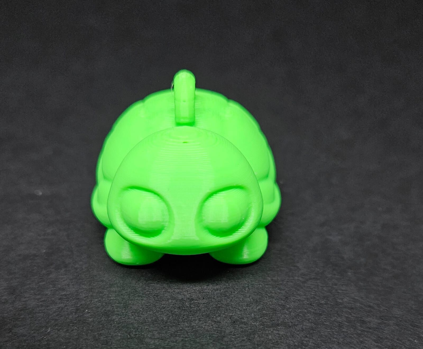 Cute Round Turtle and Keychain Version 3D print model_17