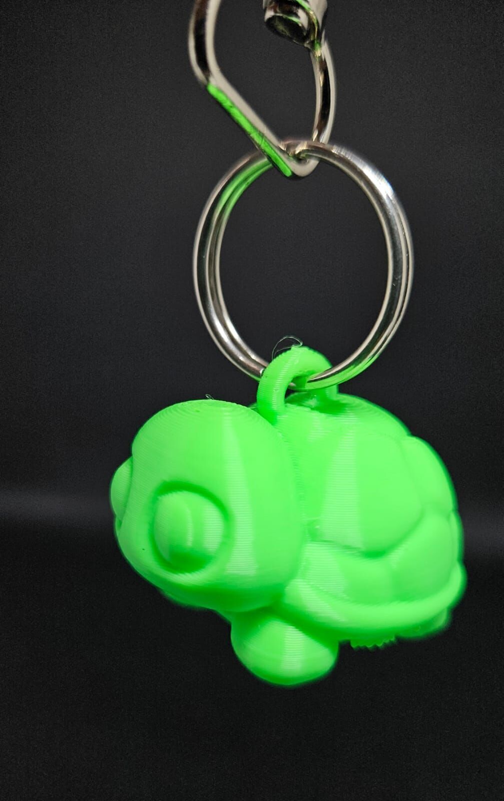 Cute Round Turtle and Keychain Version 3D print model_23