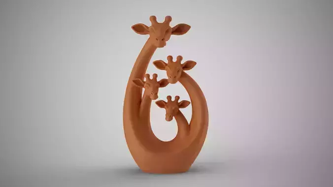 Giraffe Family Decor 3D print model