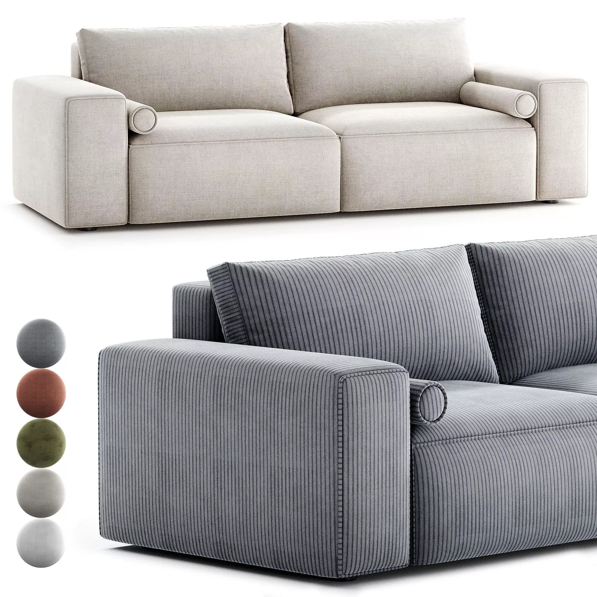 Sofa Soft z funkcja spania 3D model_0