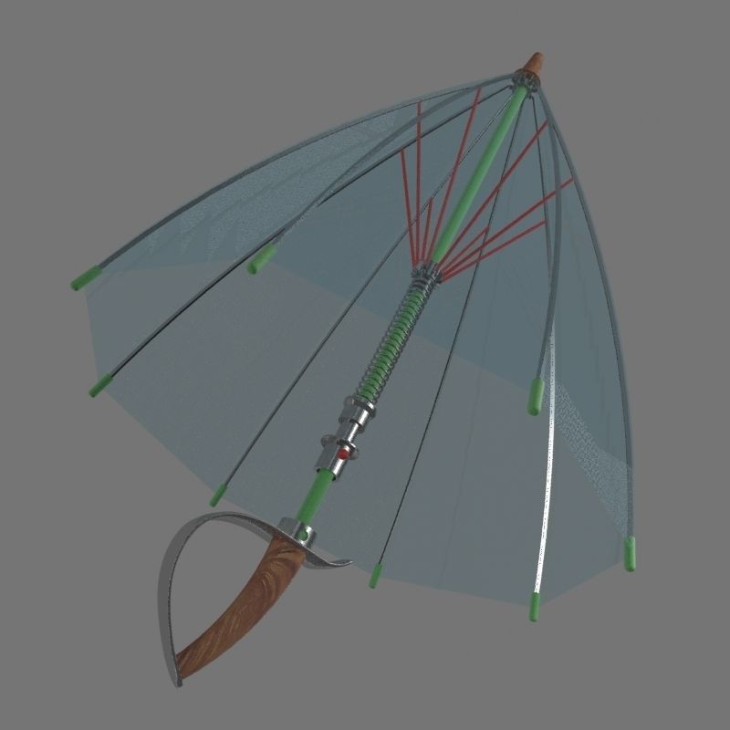 SWORD UMBRELLA Low-poly 3D model_22