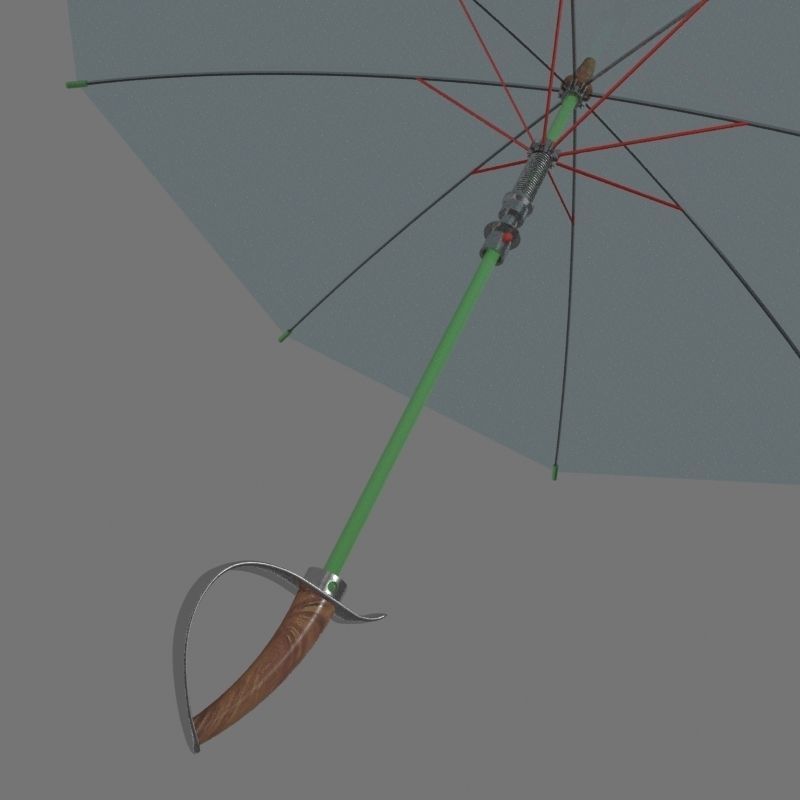 SWORD UMBRELLA Low-poly 3D model_21