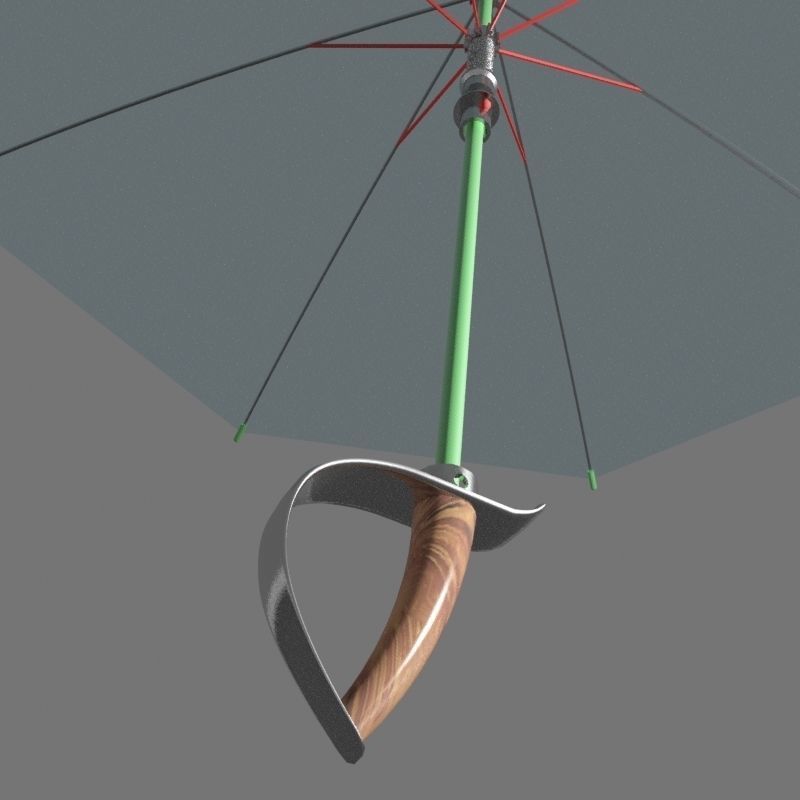 SWORD UMBRELLA Low-poly 3D model_15