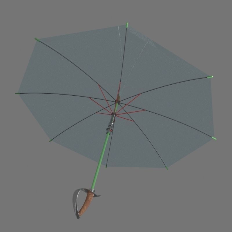 SWORD UMBRELLA Low-poly 3D model_17