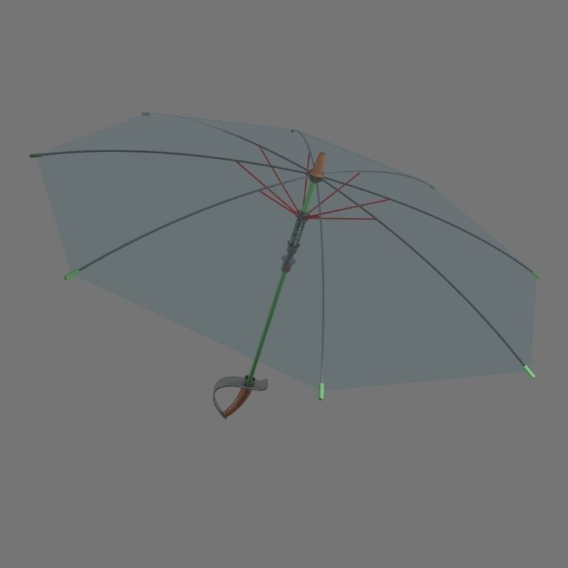 SWORD UMBRELLA Low-poly 3D model_16