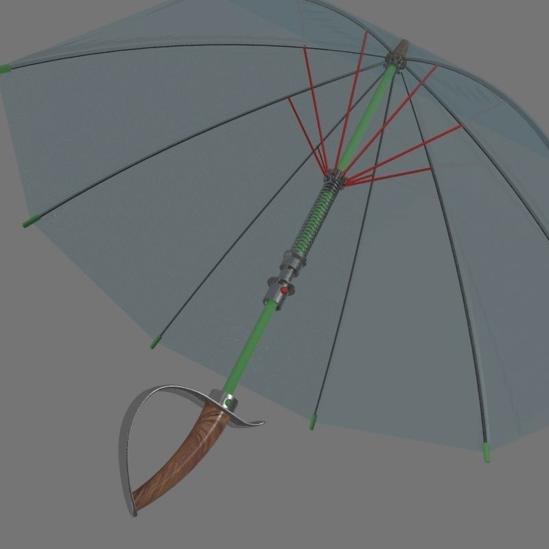 SWORD UMBRELLA Low-poly 3D model_6