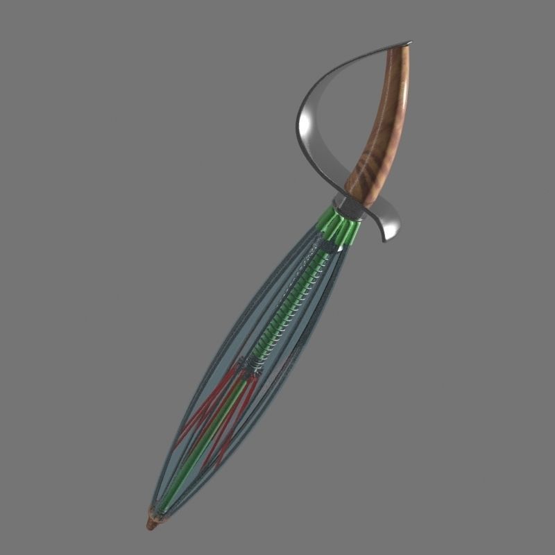 SWORD UMBRELLA Low-poly 3D model_20