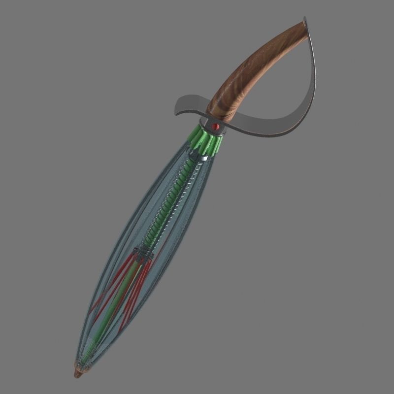 SWORD UMBRELLA Low-poly 3D model_19