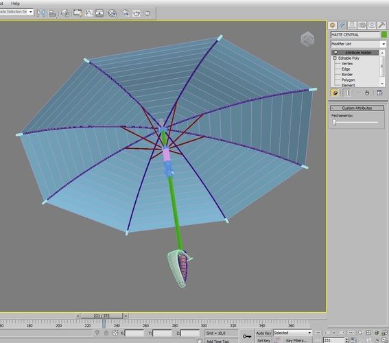 SWORD UMBRELLA Low-poly 3D model