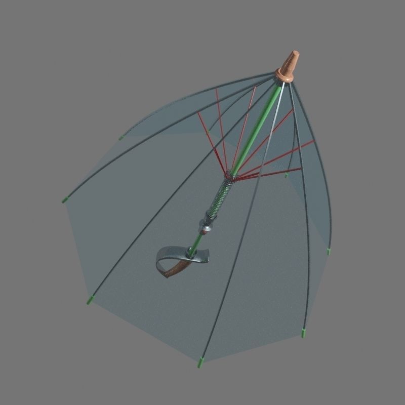 SWORD UMBRELLA Low-poly 3D model_5