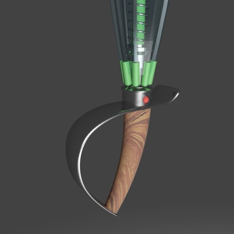 SWORD UMBRELLA Low-poly 3D model_7