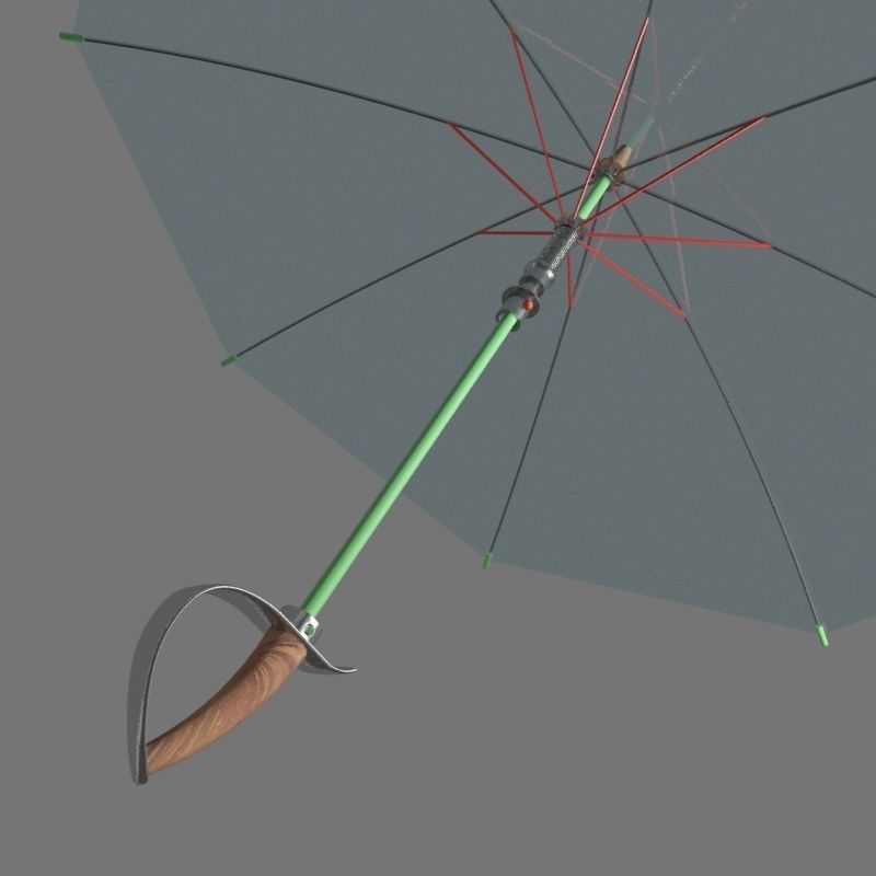SWORD UMBRELLA Low-poly 3D model_18