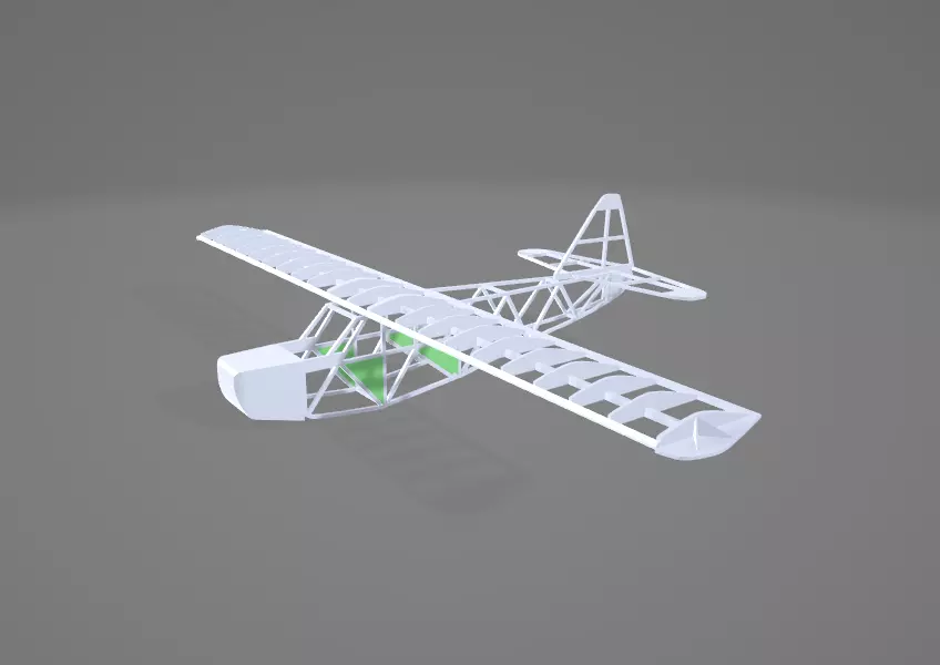 3D Printable Disassembled Light Aircraft  3D print model_0