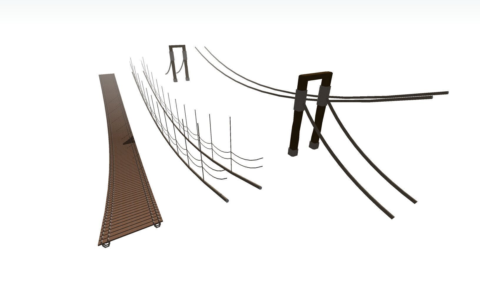 BRIDGE Rope Bridge 3D print model_2
