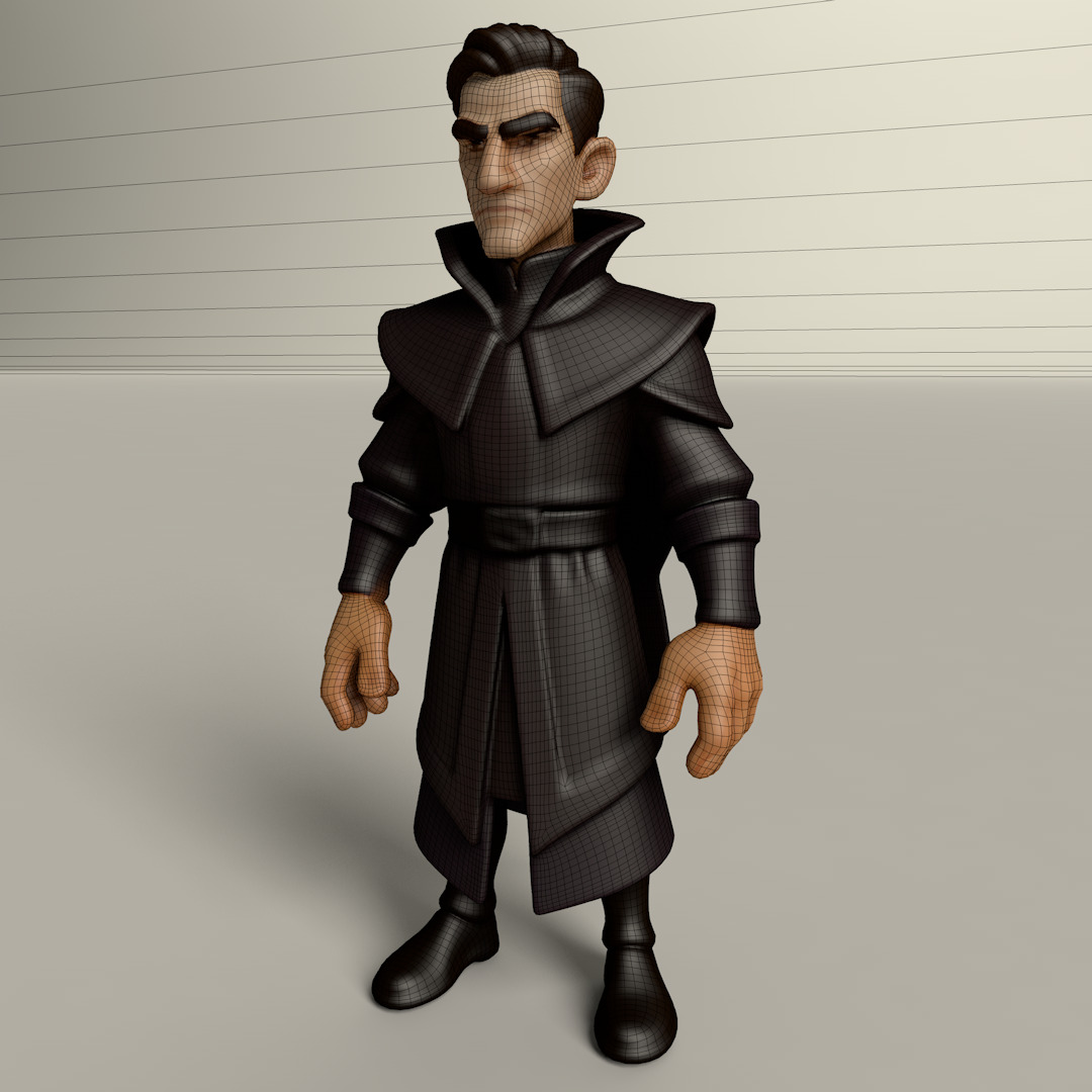 Stylized Game Ready Human Character Rigged named Dagmero LowPoly Low-poly 3D model_2