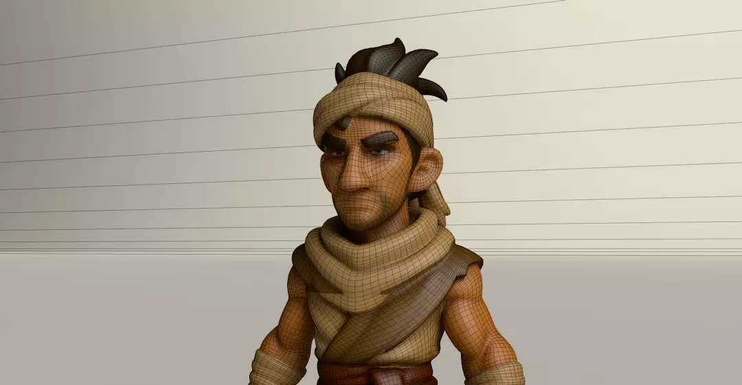 Stylized Game Ready Human Character Rigged named Dan Low-poly Low-poly 3D model_0