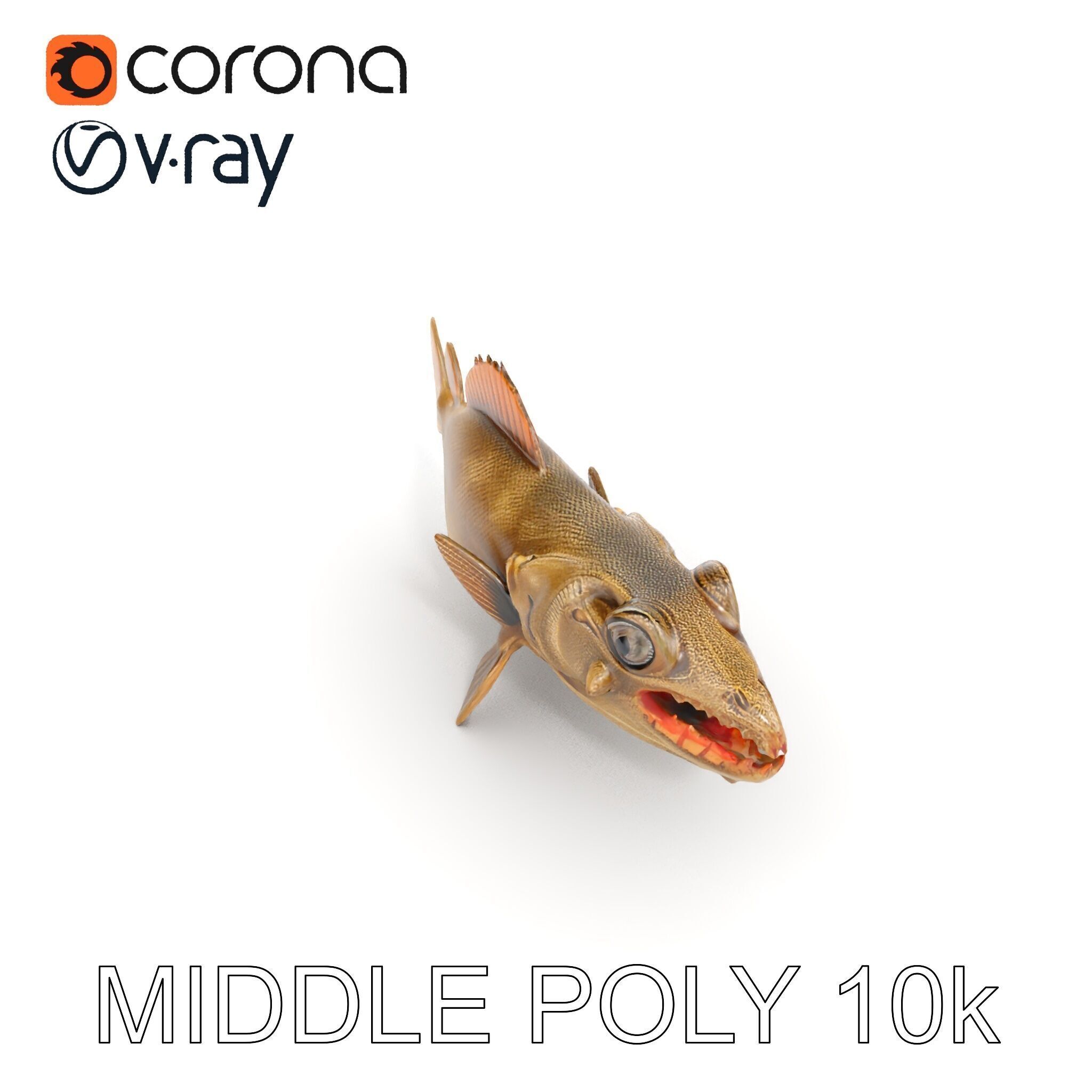 Prehistoric Fish Creature Model Pack Low-poly 3D model_16