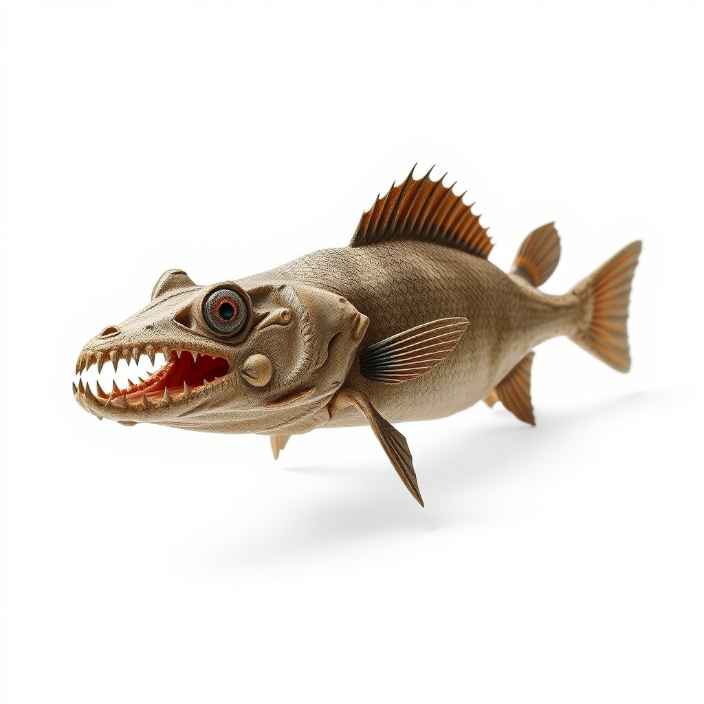 Prehistoric Fish Creature Model Pack Low-poly 3D model_2