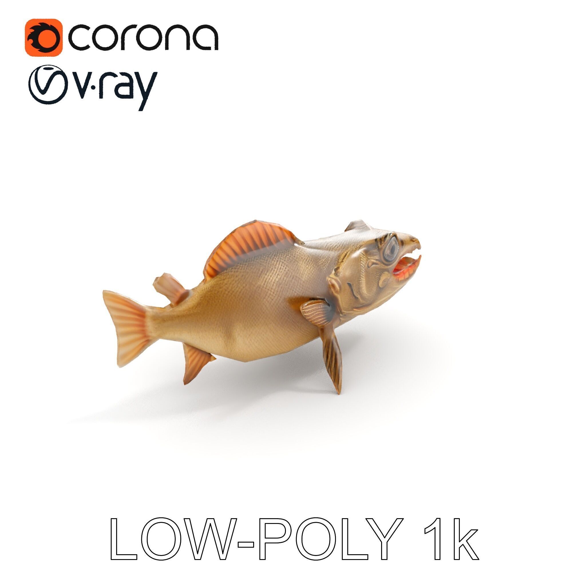 Prehistoric Fish Creature Model Pack Low-poly 3D model_14