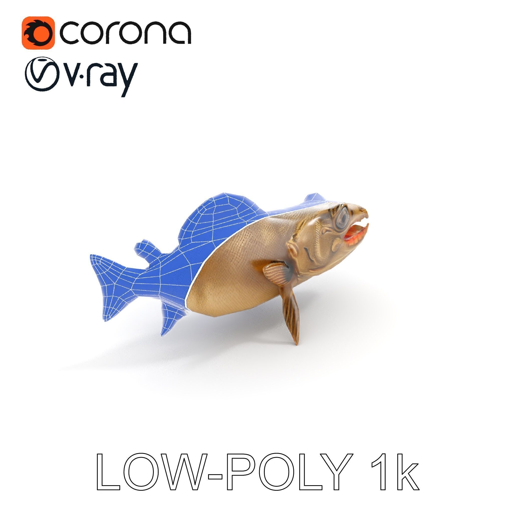 Prehistoric Fish Creature Model Pack Low-poly 3D model_26
