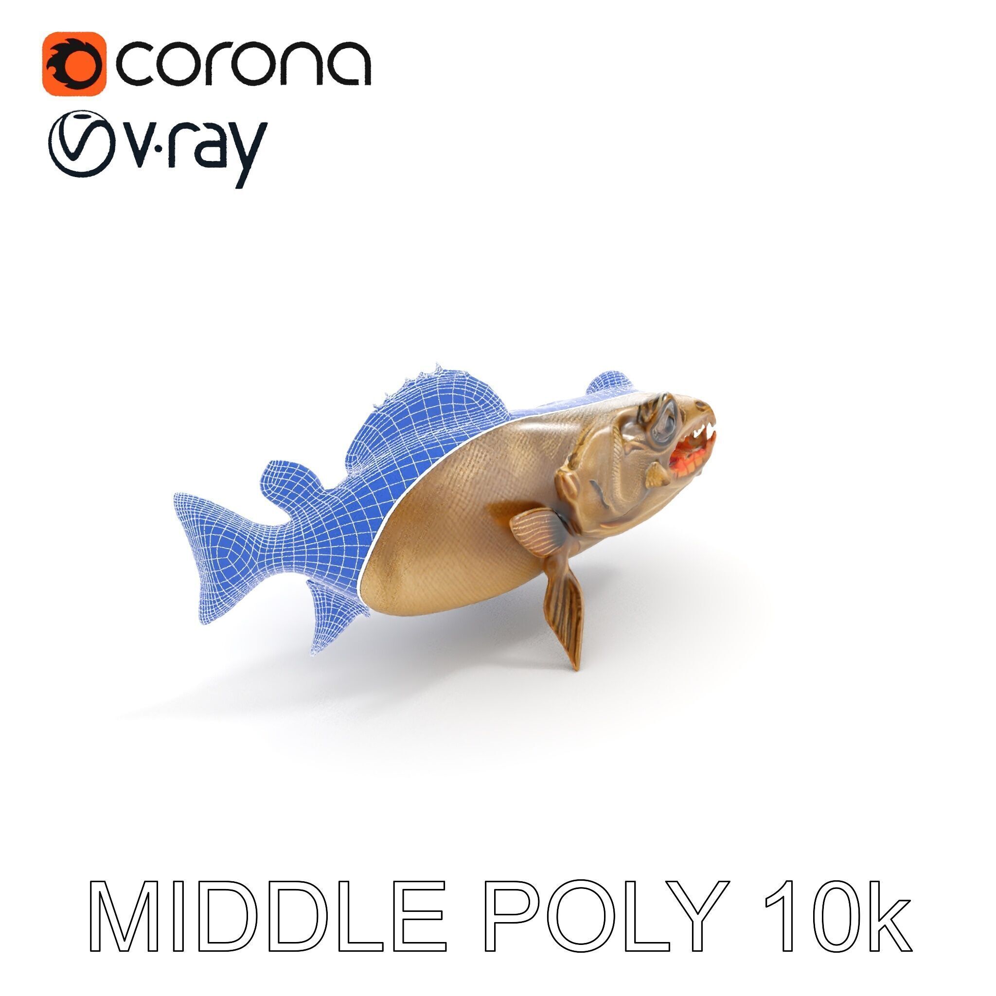 Prehistoric Fish Creature Model Pack Low-poly 3D model_11