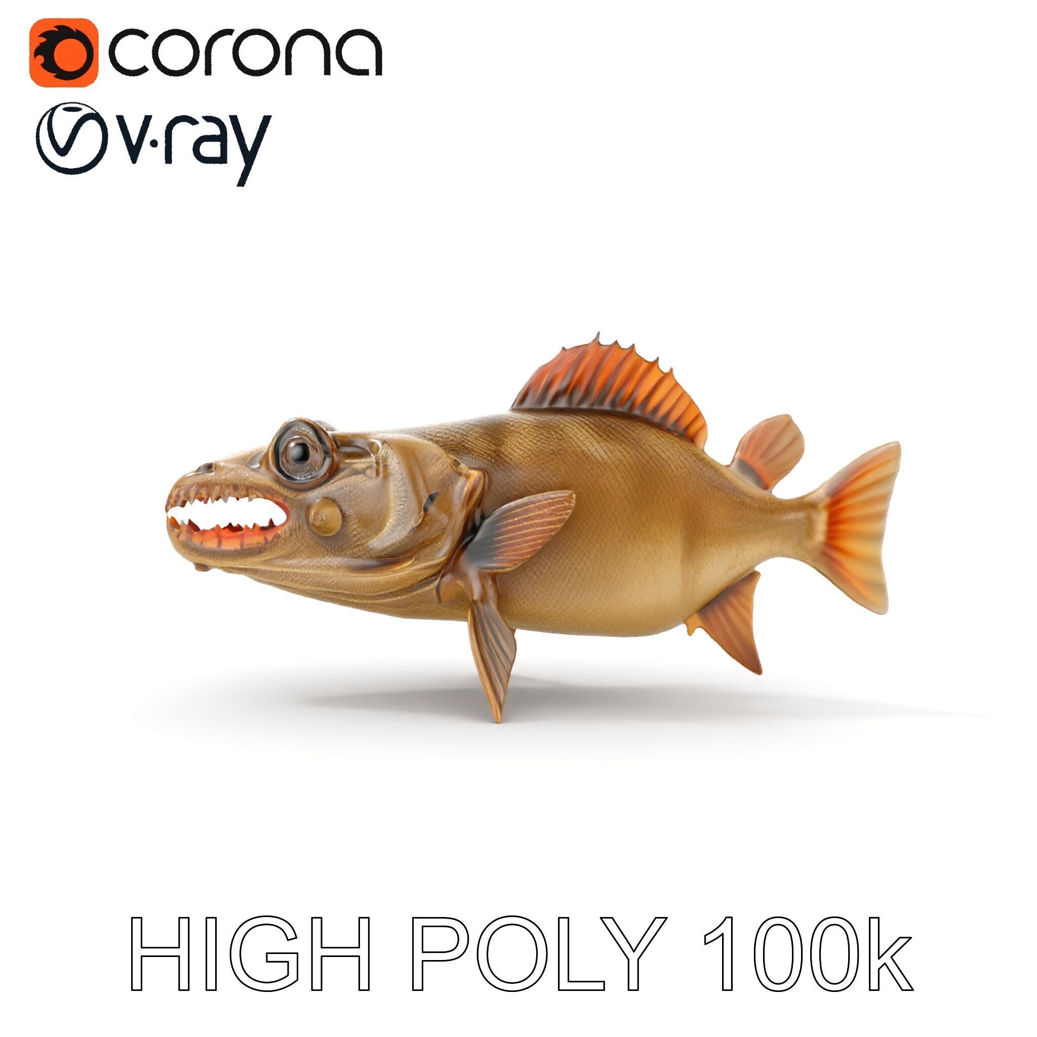Prehistoric Fish Creature Model Pack Low-poly 3D model_18
