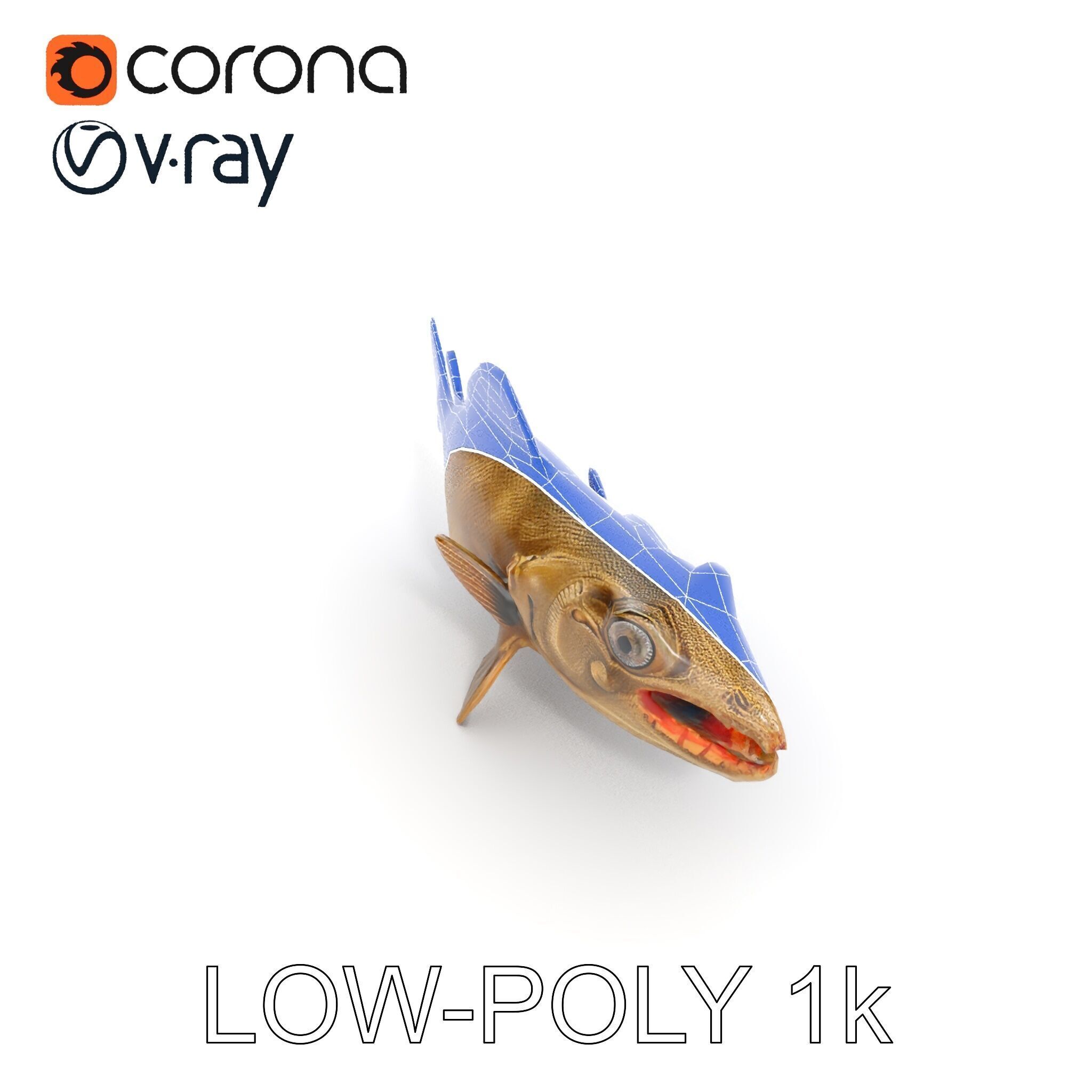 Prehistoric Fish Creature Model Pack Low-poly 3D model_31