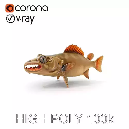 Prehistoric Fish Creature Model Pack Low-poly 3D model