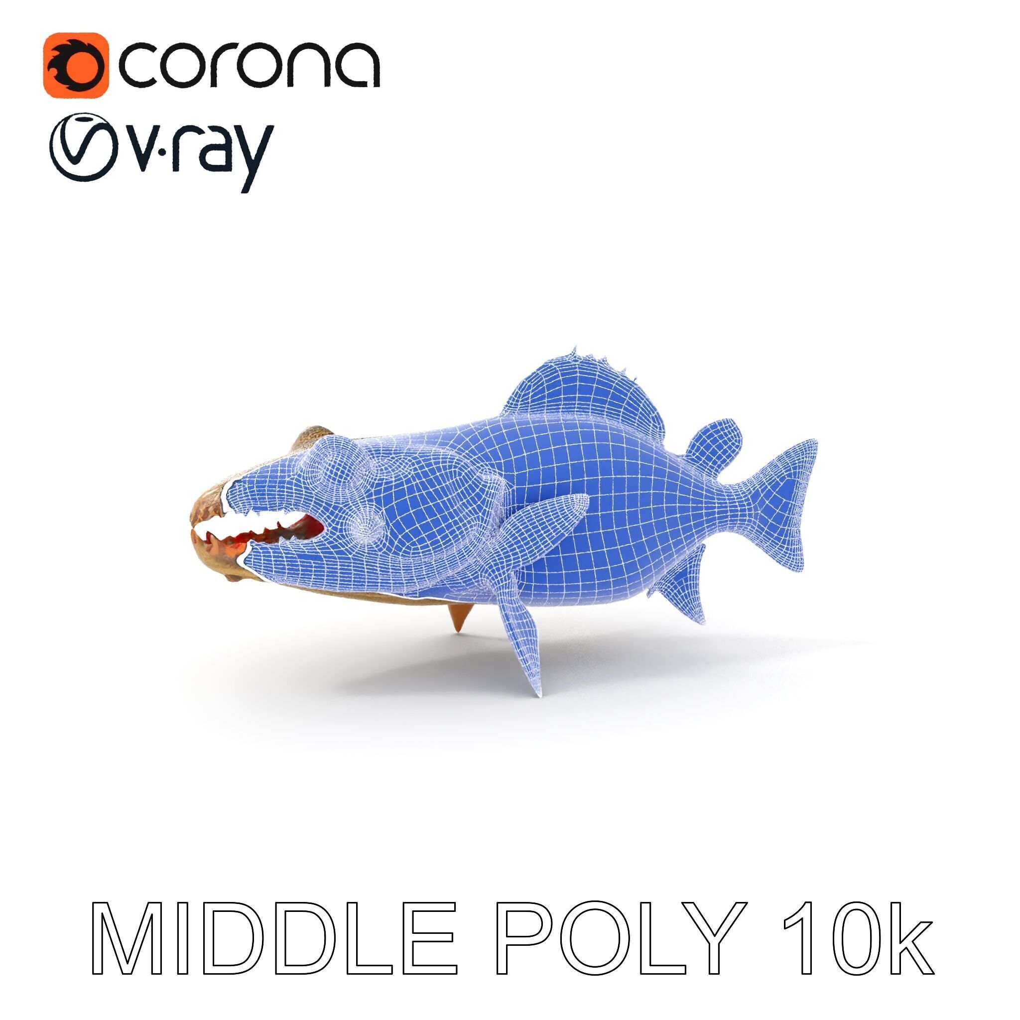 Prehistoric Fish Creature Model Pack Low-poly 3D model_30