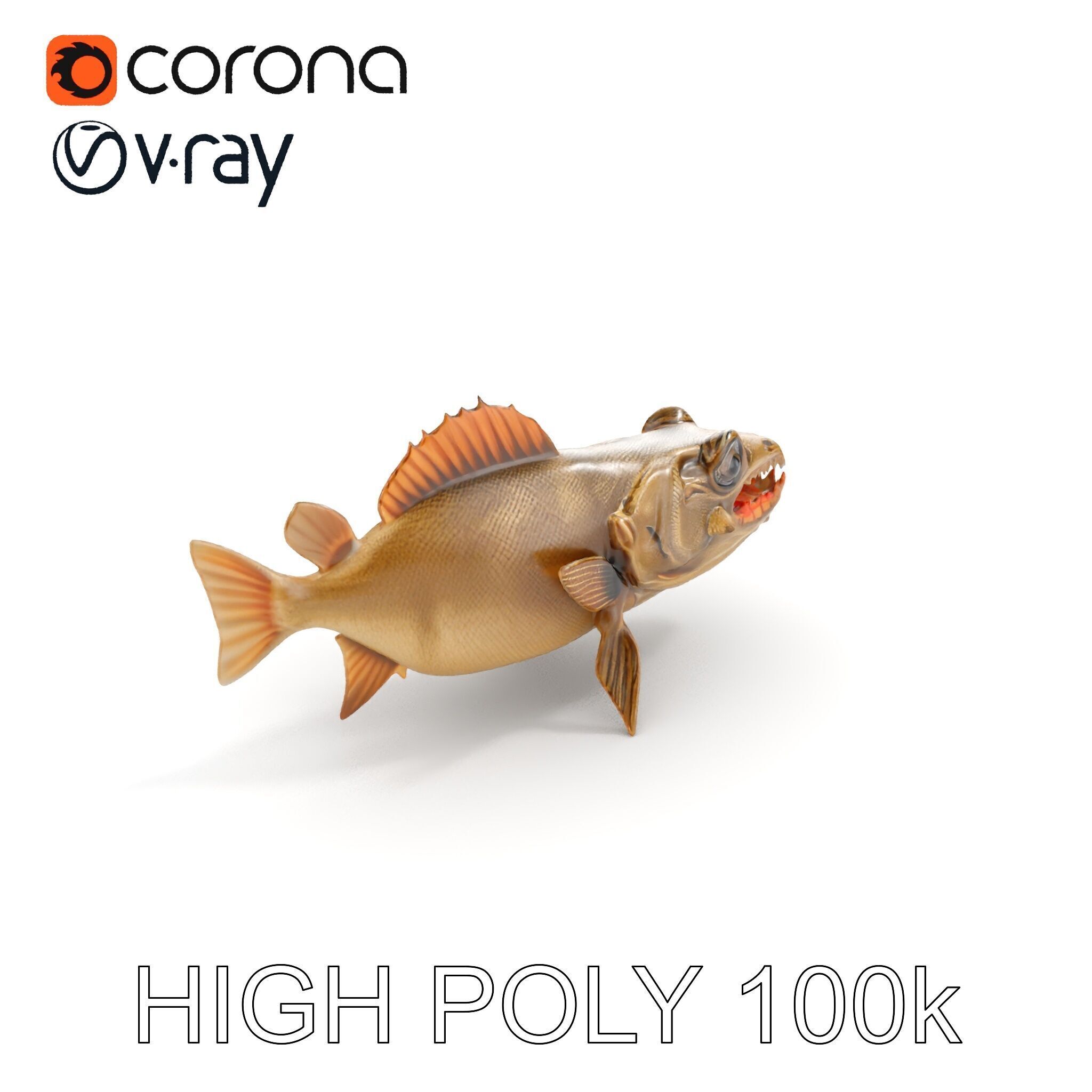 Prehistoric Fish Creature Model Pack Low-poly 3D model_10