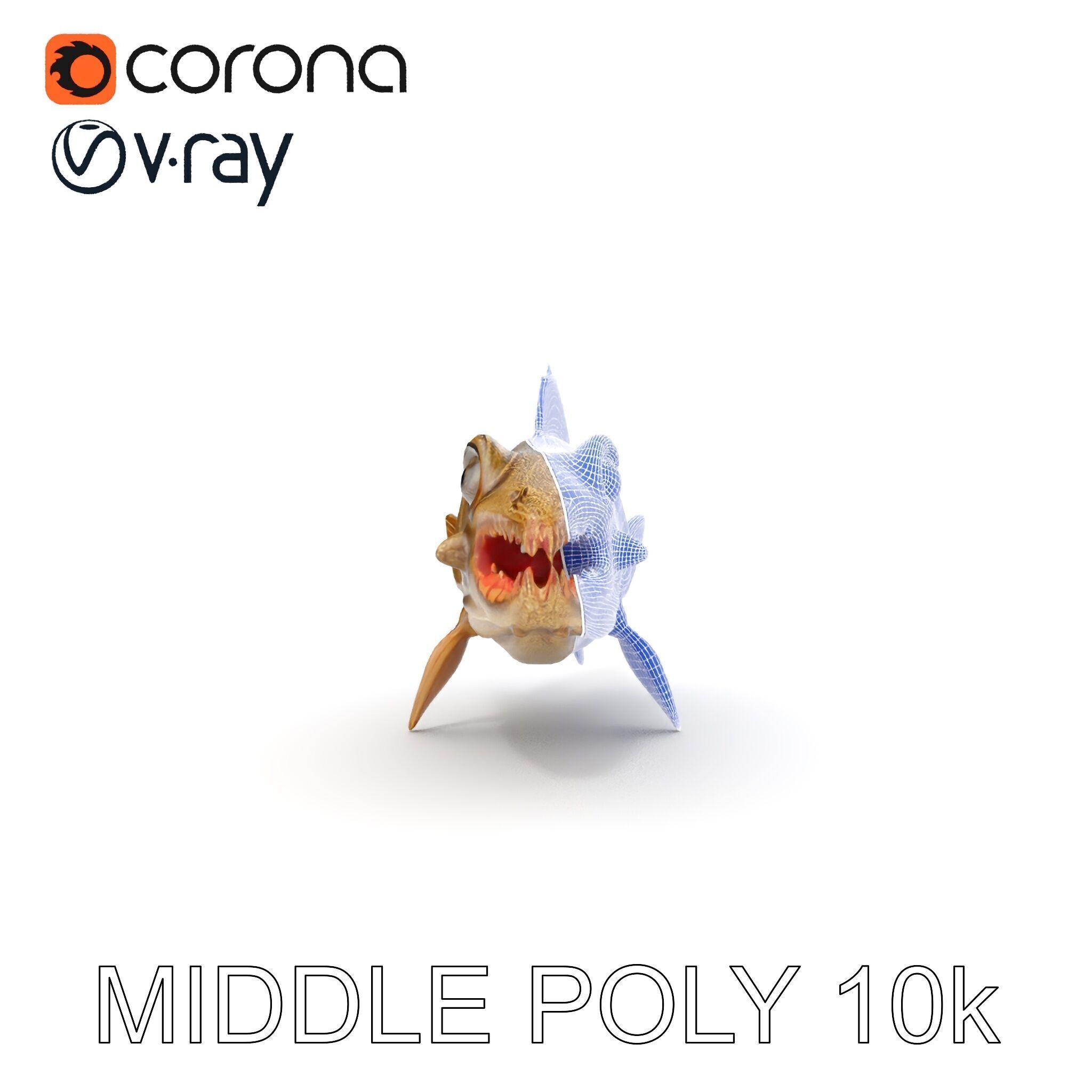 Prehistoric Fish Creature Model Pack Low-poly 3D model_27