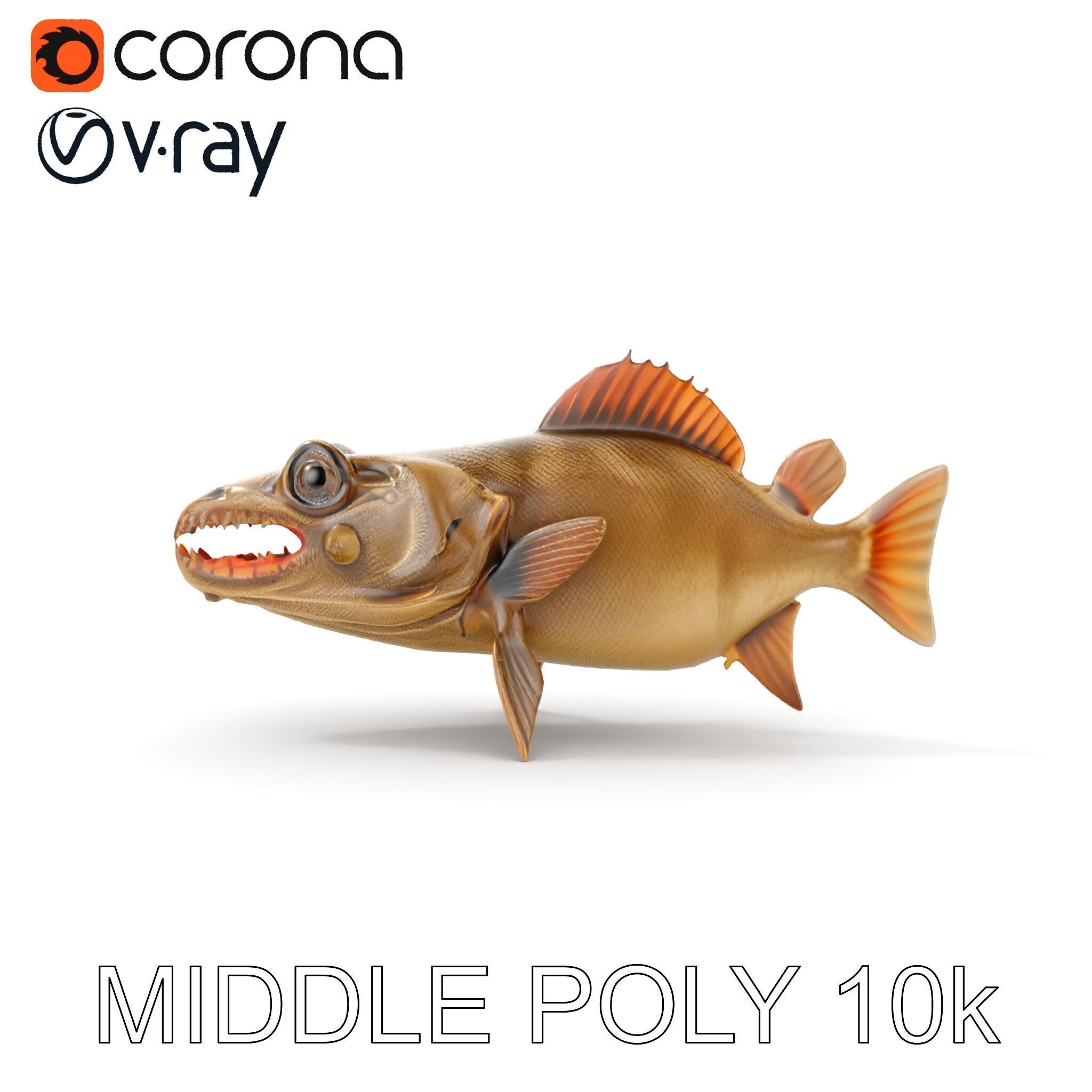 Prehistoric Fish Creature Model Pack Low-poly 3D model_22