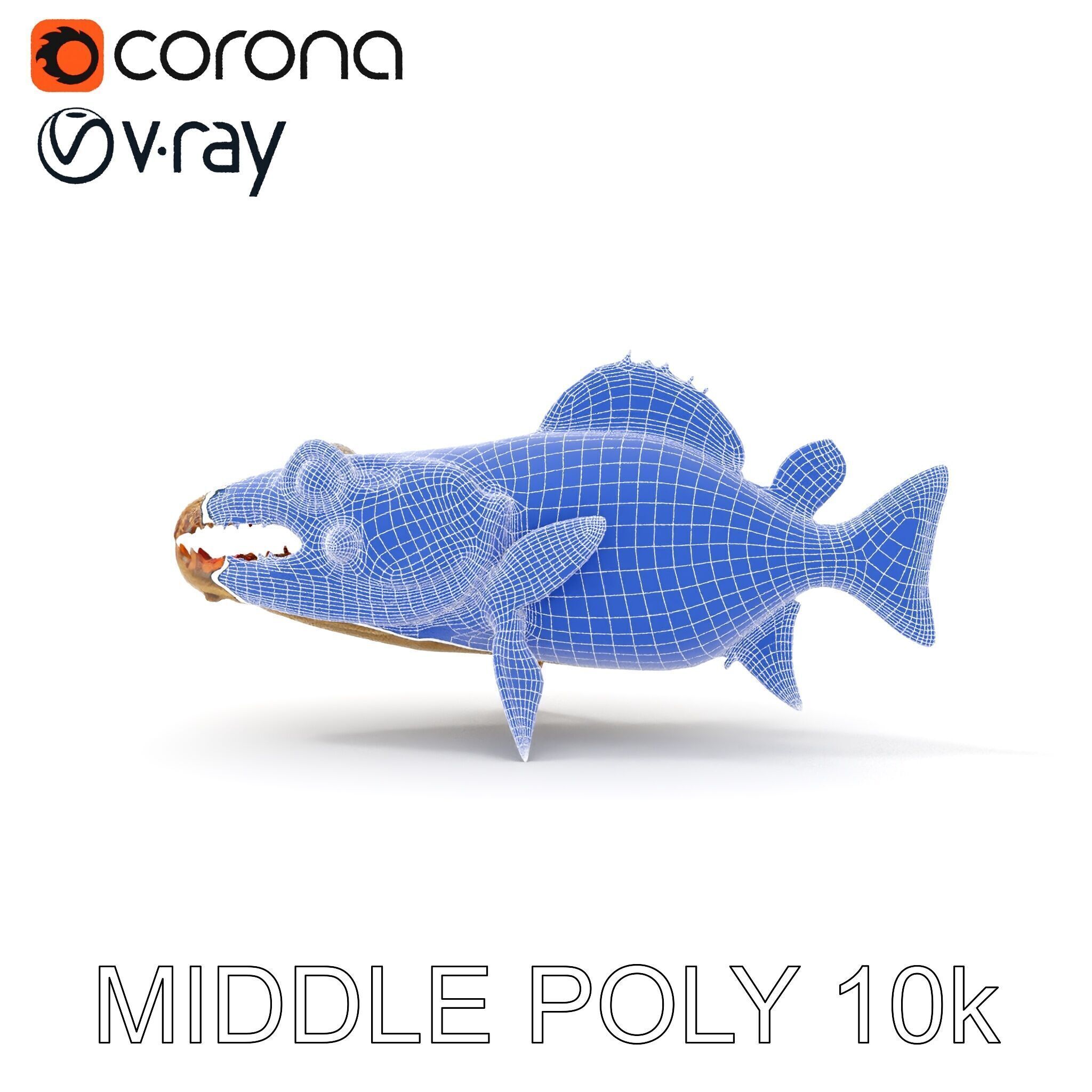 Prehistoric Fish Creature Model Pack Low-poly 3D model_13